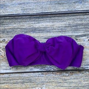 Purple Bow Swim Top